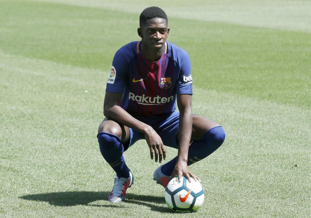 Presentació de Dembelé al Camp Nou