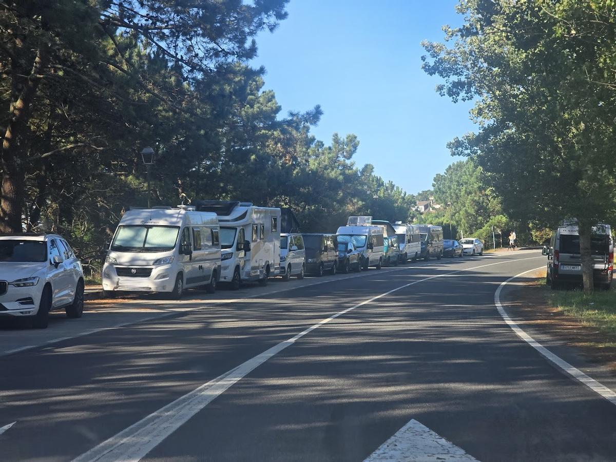 La carretera de acceso oeste a O Grove.