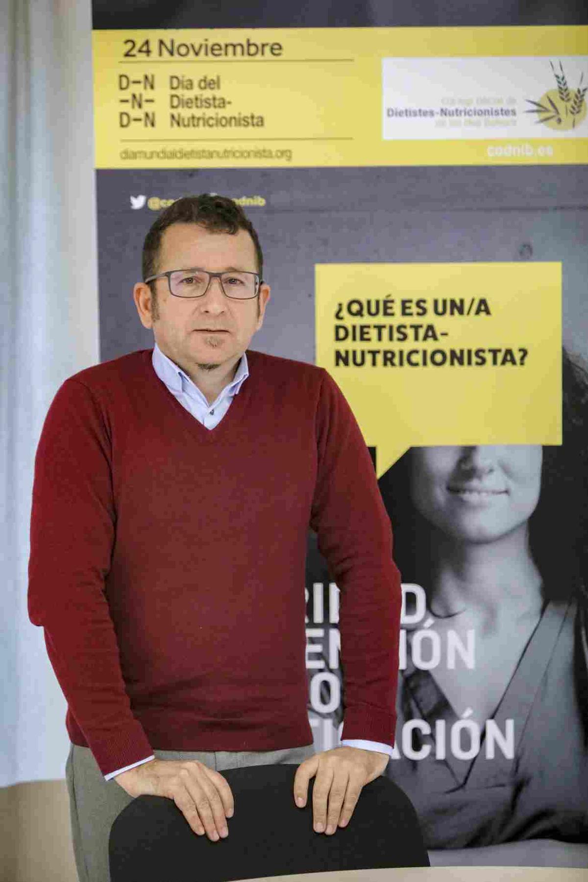 Manuel Moñino, presidente del Colegio Oficial de Dietistas y Nutricionistas de Baleares.