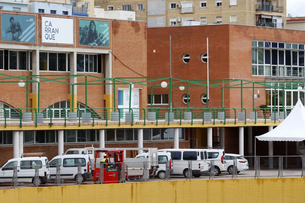 Las obras de acondicionamiento de la ciudad deportiva de Carranque como hospital de campaña continúan con la previsión de que finalicen en esta semana.