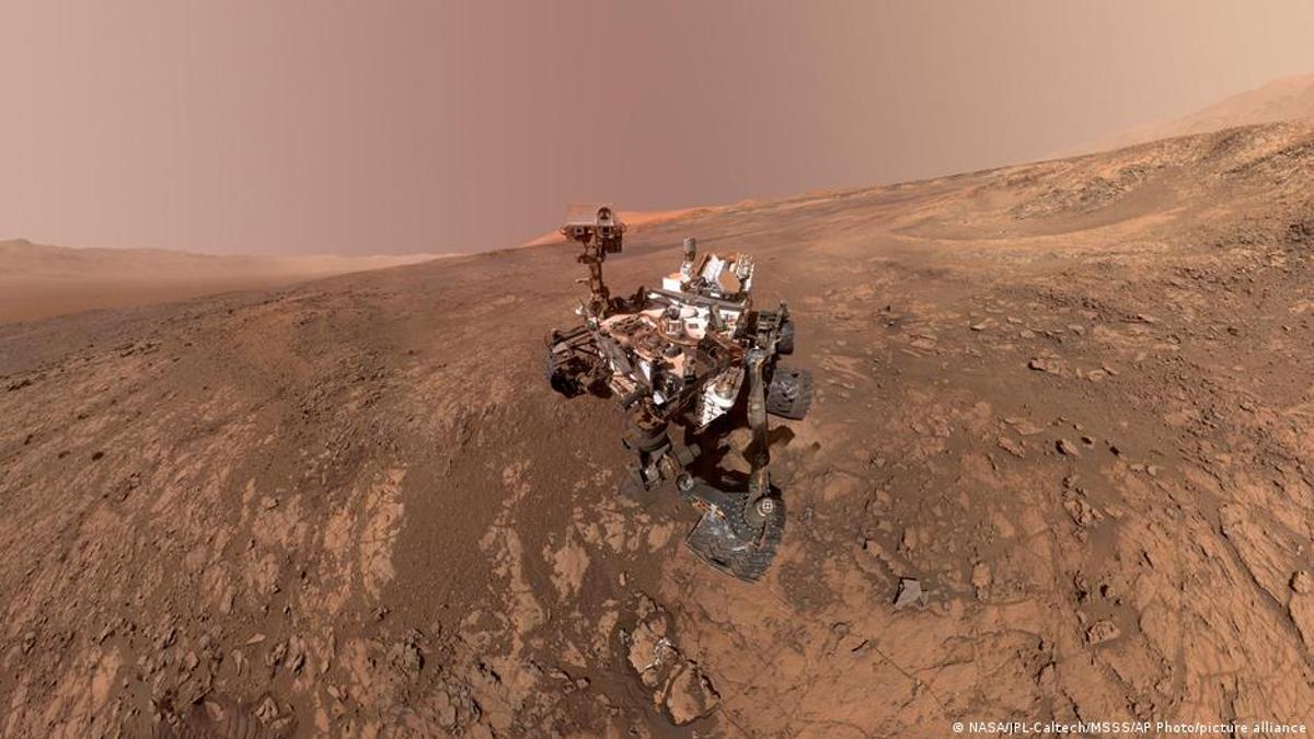 Autorretrato del rover Curiosity de la NASA en el cráter Gale de Marte.