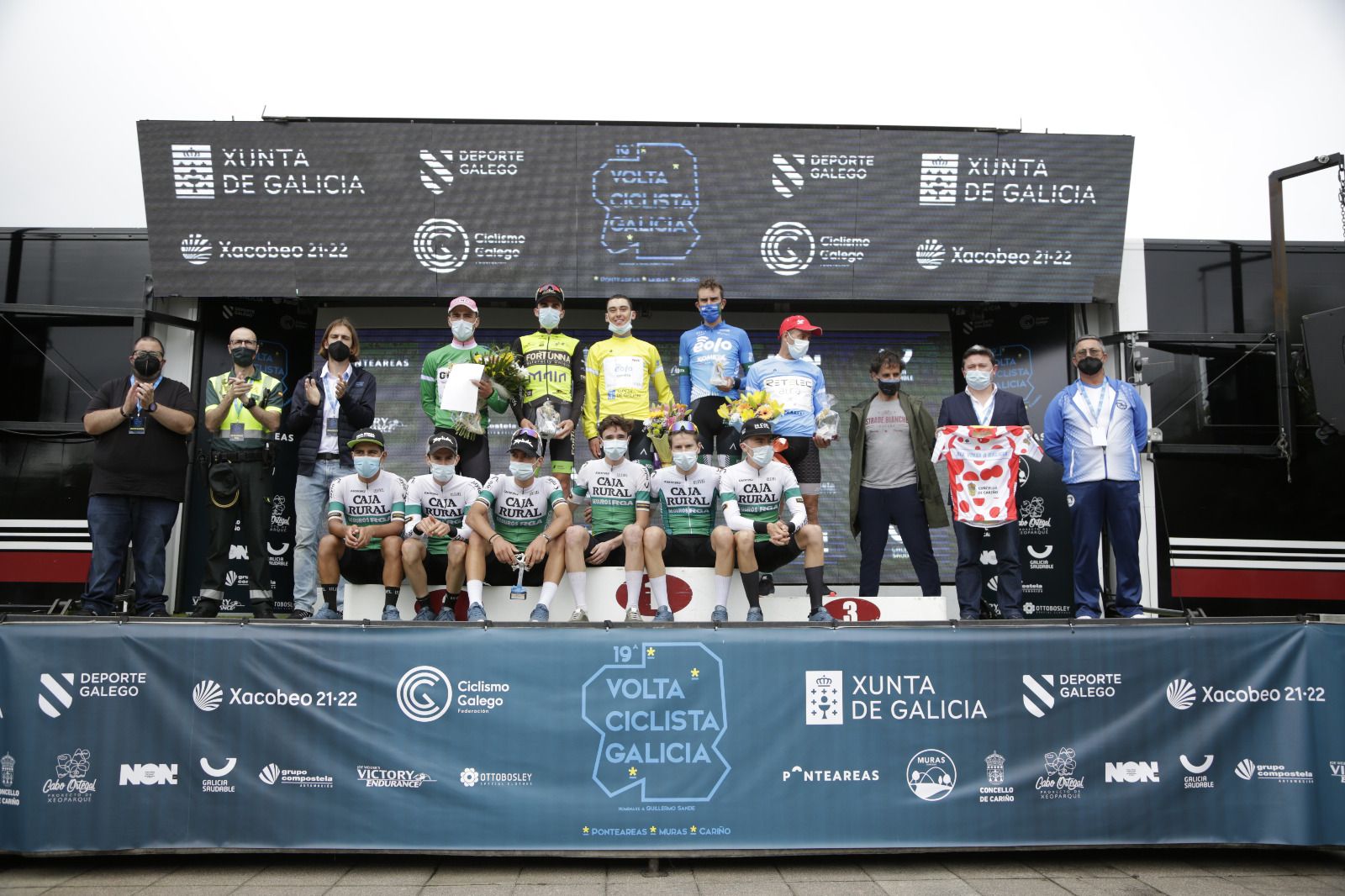 Podio final de la Volta Ciclista a Galicia