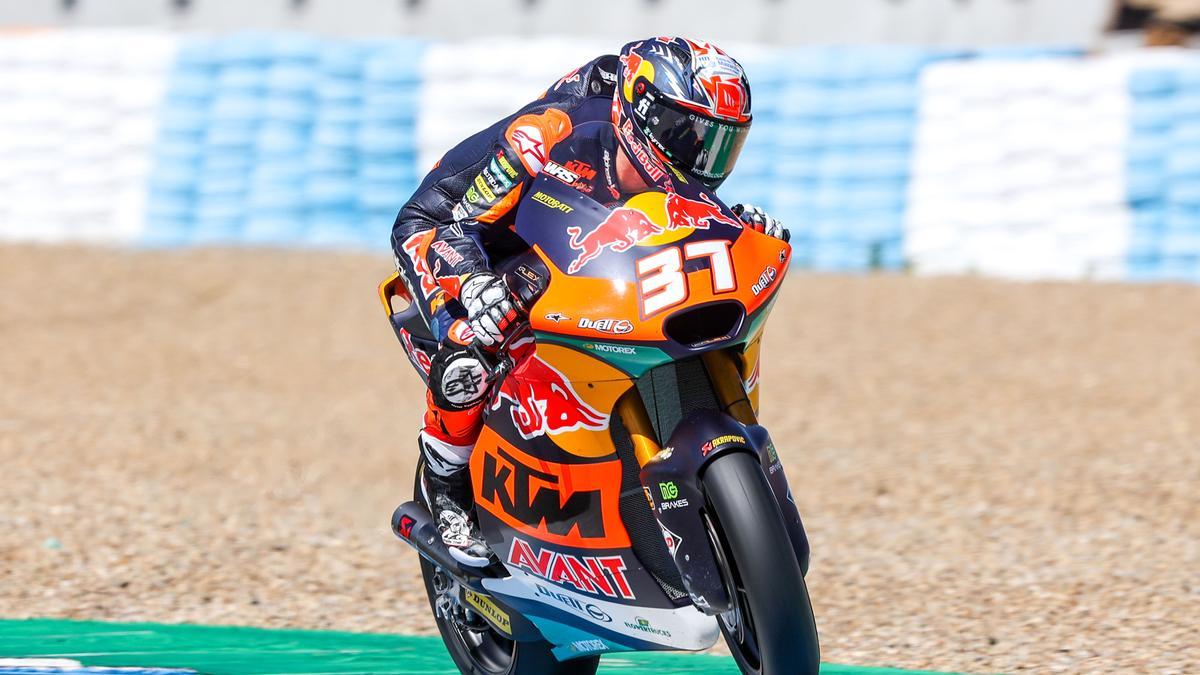 Pedro Acosta, en la jornada de ayer en el circuito de Jerez