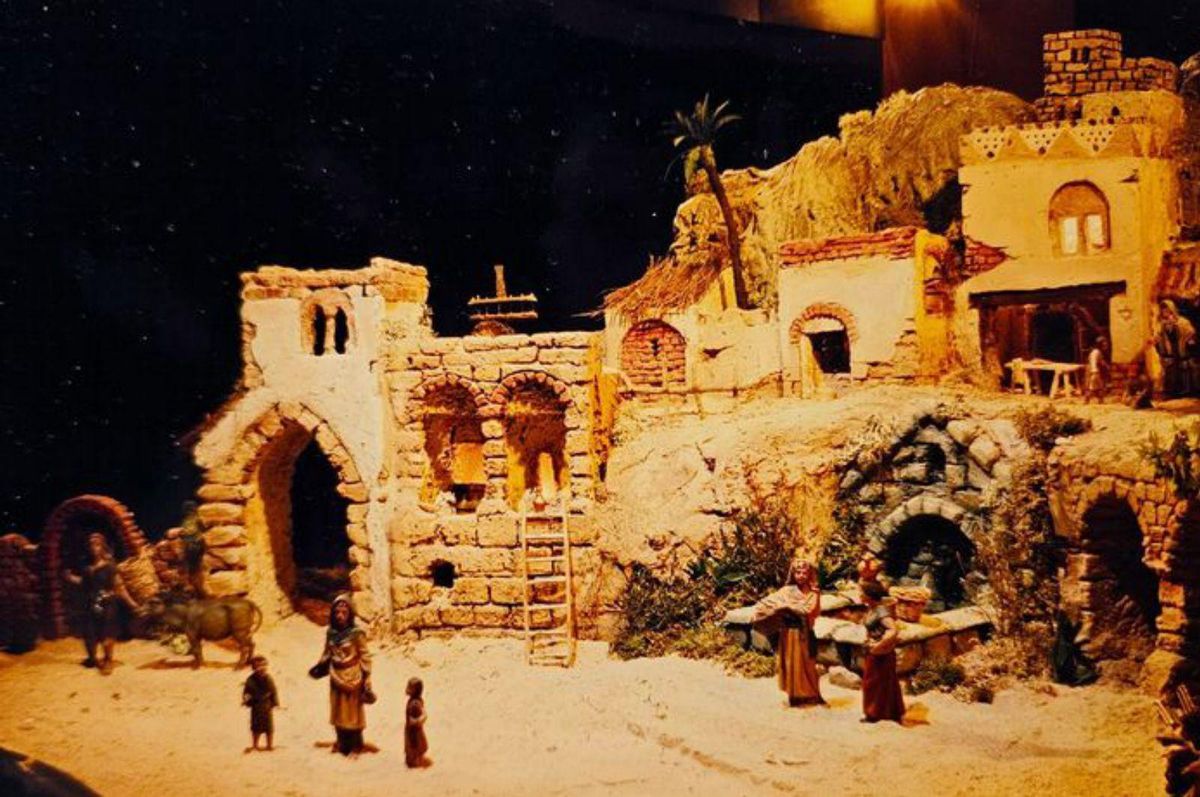 Detalle de l belén de la Cuesta de la Morana de 1995. | CEDIDA