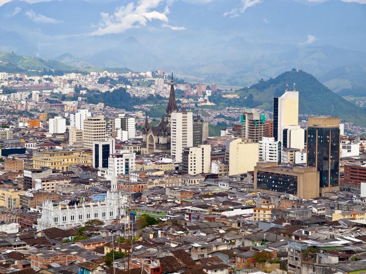 La ciudad de Manizales desde las alturas