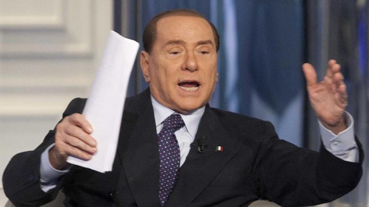 Silvio Berlusconi, durante una entrevista en la RAI este miércoles.