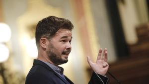 Archivo - El portavoz de ERC en el Congreso de los Diputados, Gabriel Rufián.