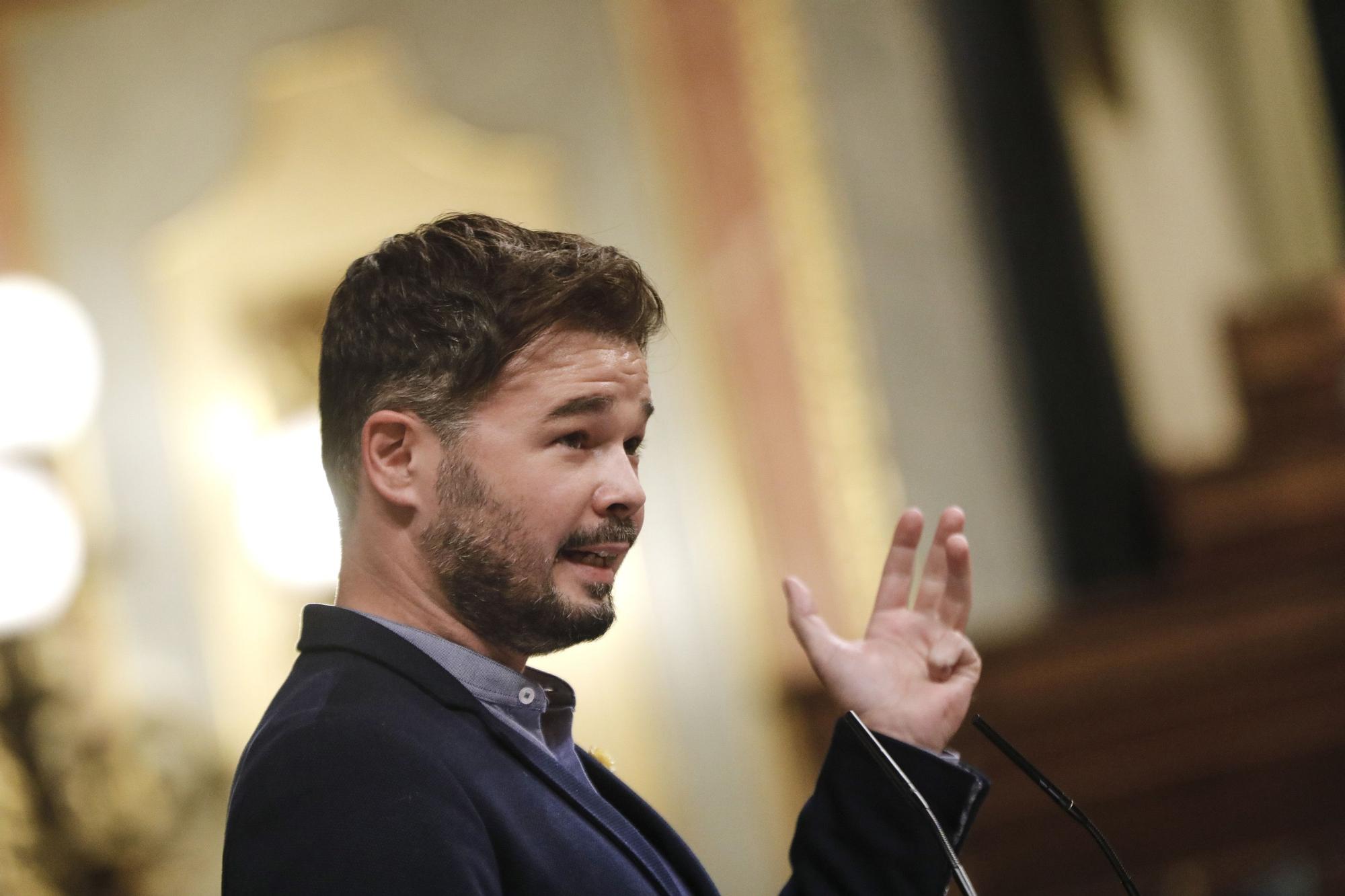 Archivo - El portavoz de ERC en el Congreso de los Diputados, Gabriel Rufián.