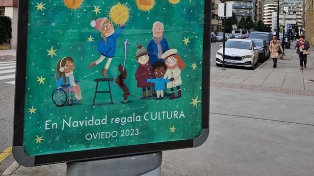 Sobre estas líneas, el cartel diseñado por Cova Sandes; a la derecha, la arquitecta. | LNE