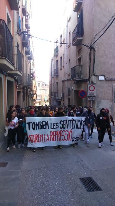 Manifestació d'estudiants a Manresa