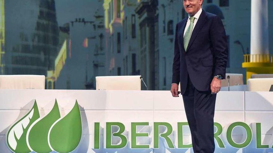 El presidente de Iberdrola, Ignacio Sánchez Galán, ayer en la junta de accionistas.