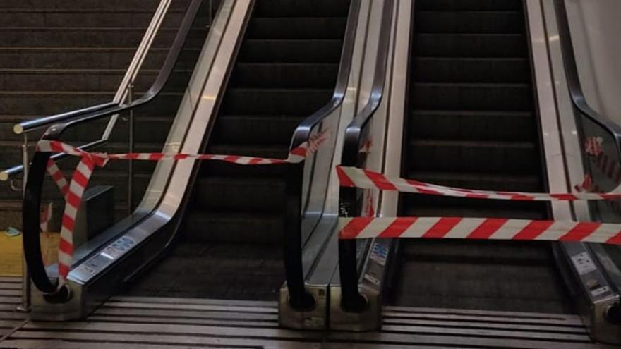 Sin escaleras mecánicas en la estación Intermodal