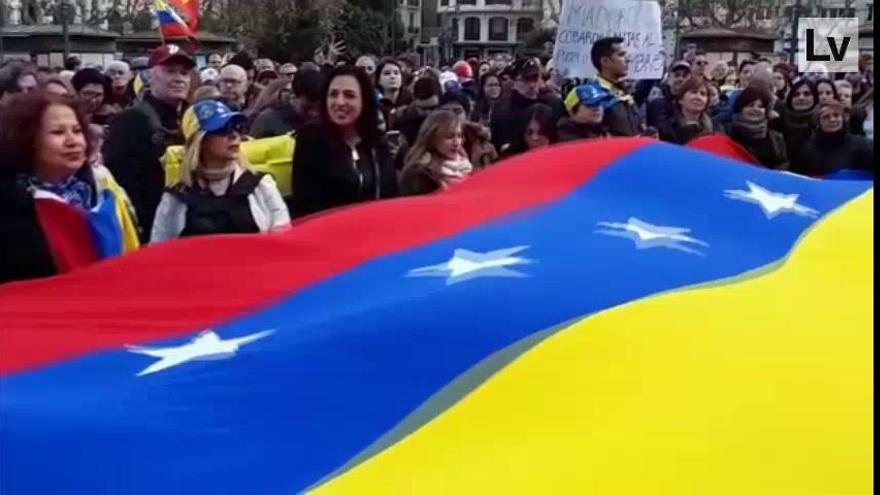 Protesta de venezolanos en València