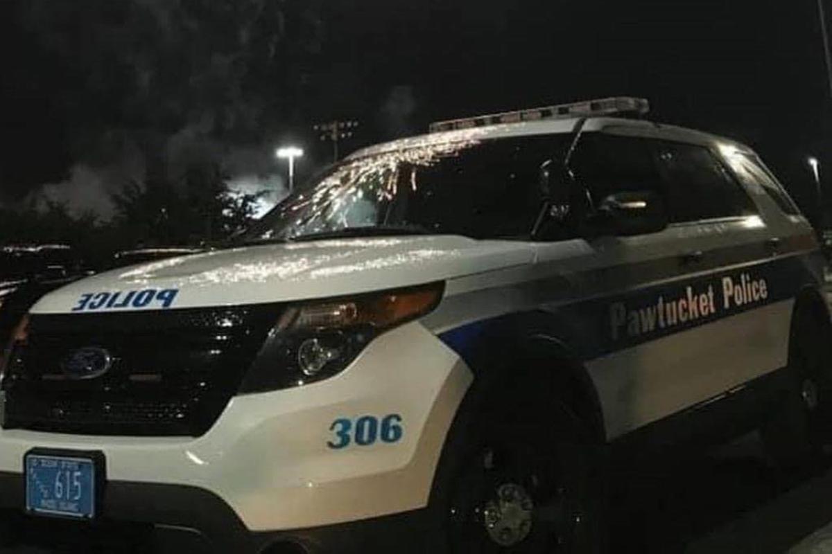 Un vehículo de la Policía de Pawtucket.