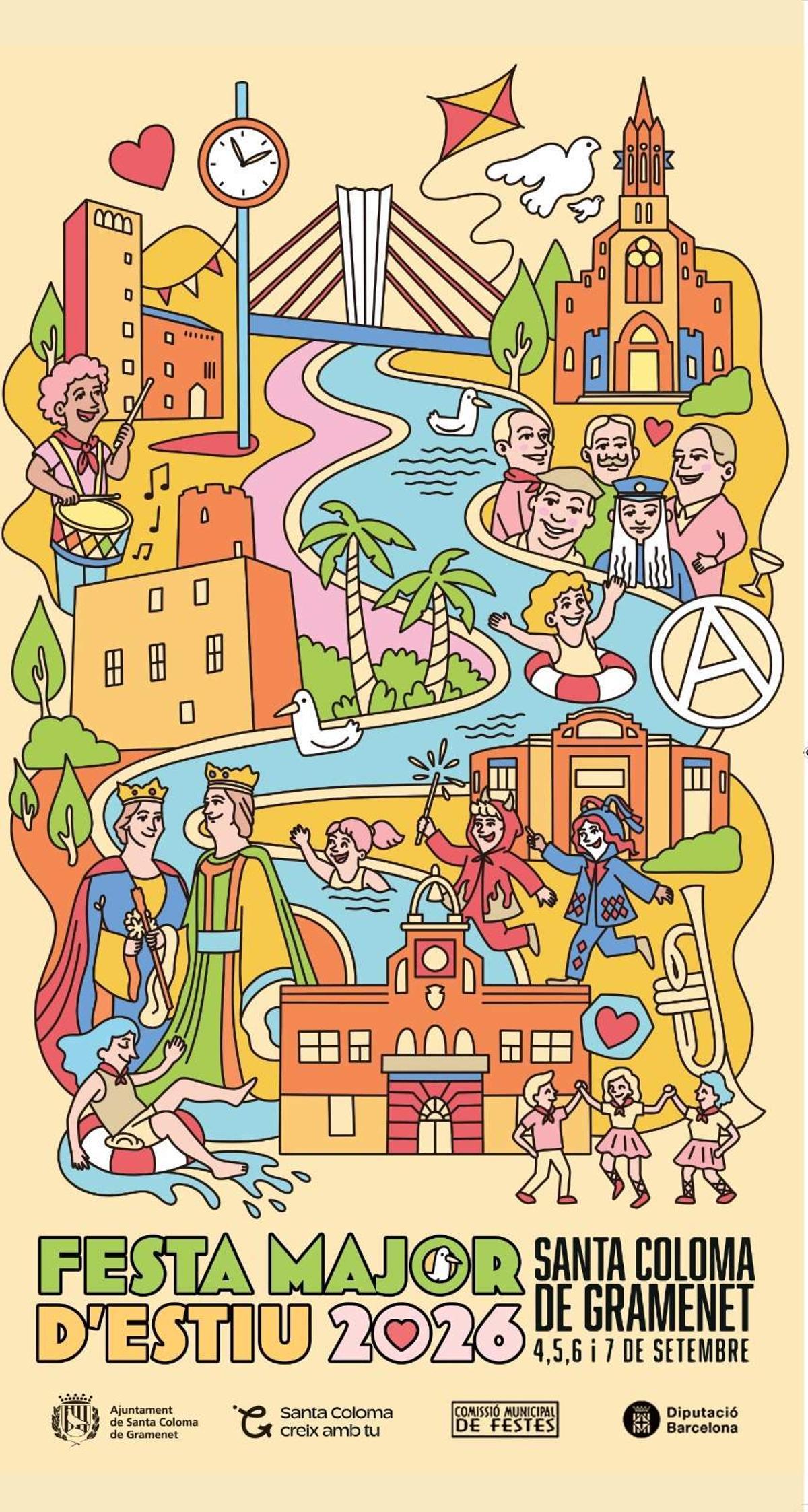 Cartel de la Festa Major d'Estiu de Santa Coloma de Gramenet