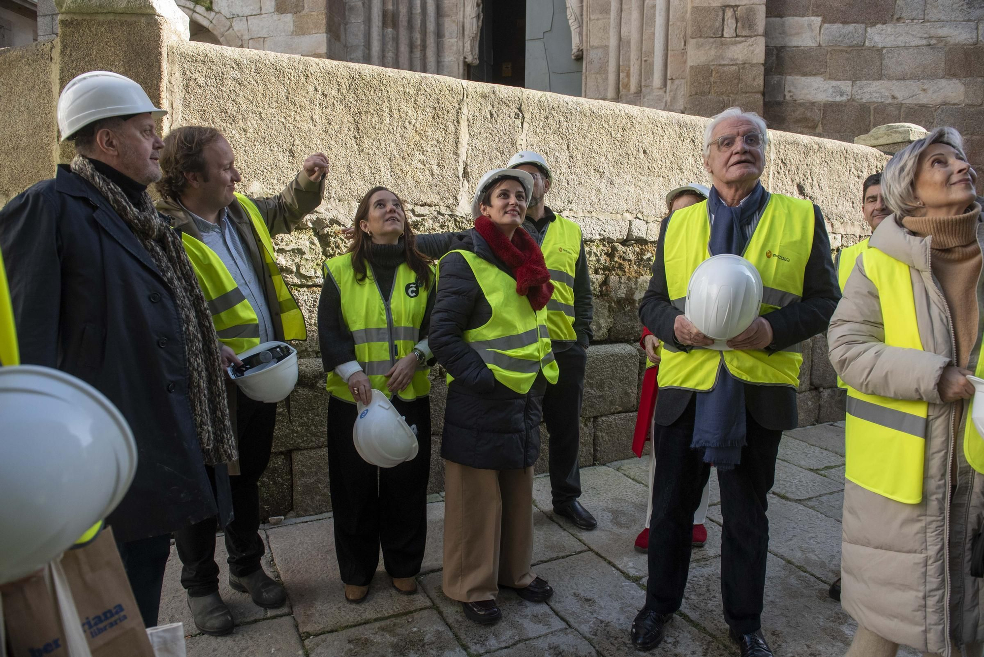 La ministra Isabel Rodríguez visita en A Coruña las obras en la sede de la Real Academia Galega (RAG)