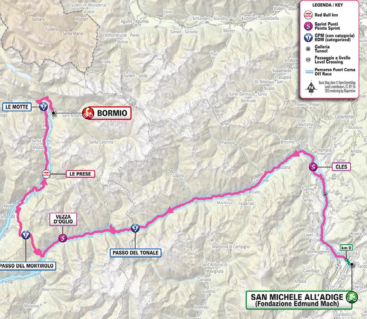 El recorrido de la etapa 17 del Giro de Italia 2025