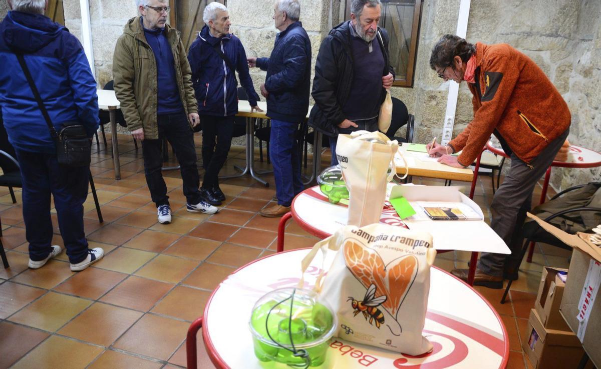 El taller de trampeo que se efecutó en febrero en San Martiño.