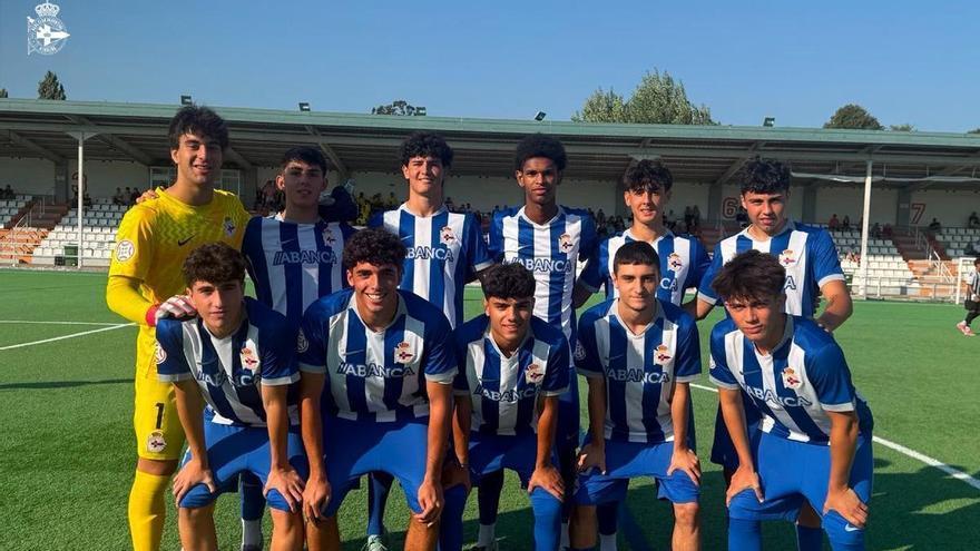 3-0 | El Juvenil A del Deportivo golea al Bansander y mantiene el pleno