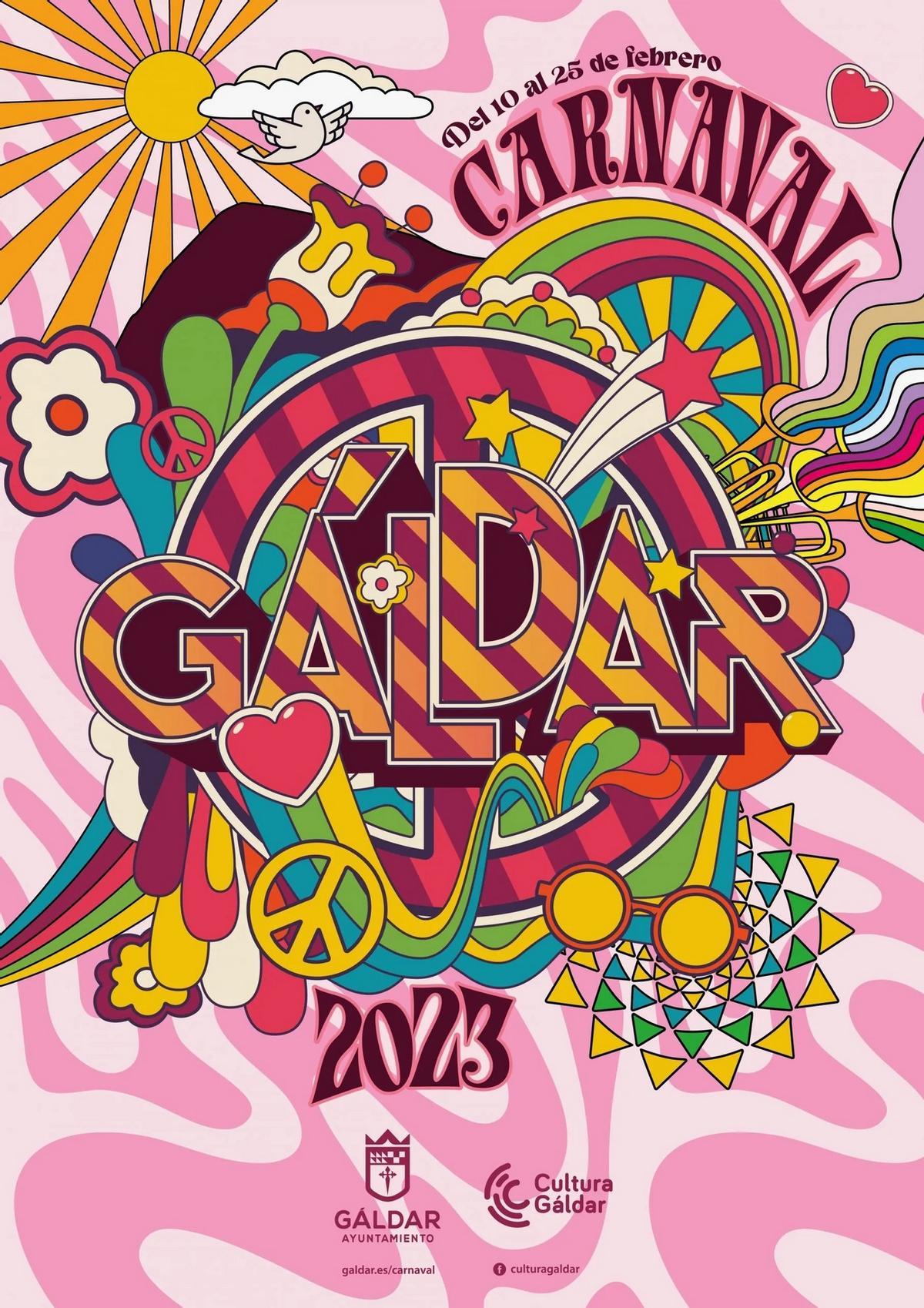 Imagen del cartel del Carnaval de Gáldar 2023.