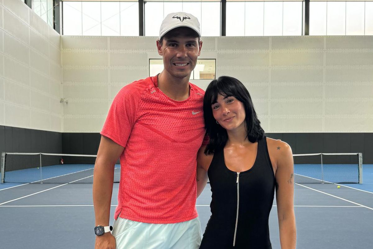 Aitana se estrena en el tenis con Rafa Nadal.
