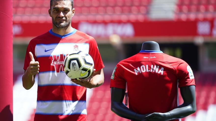 Jorge Molina, el día de su presentación con el Granada