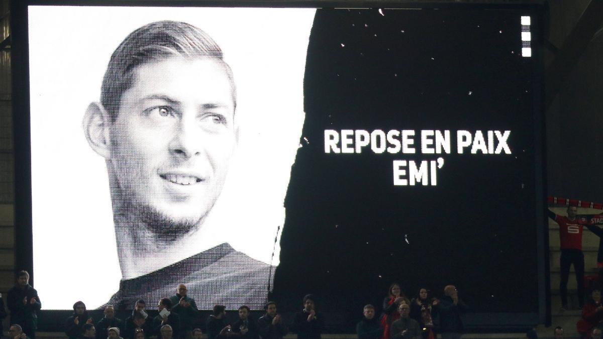 Emiliano Sala homenajeado en el estadio del Nantes (2019)