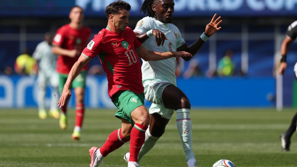 Manu Koné cuajó un gran partido en el Francia-Marruecos de cuartos de final del Mundial