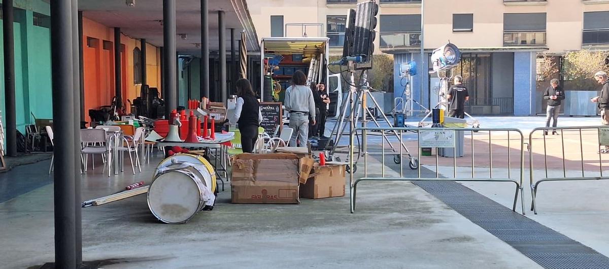 Detall dels preparatius per al rodatge d'avui