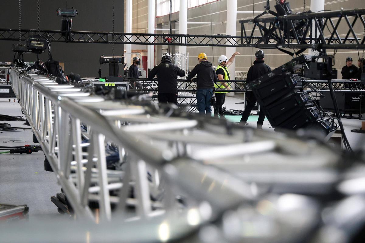 Los preparativos para la gala de los Premios Feroz.