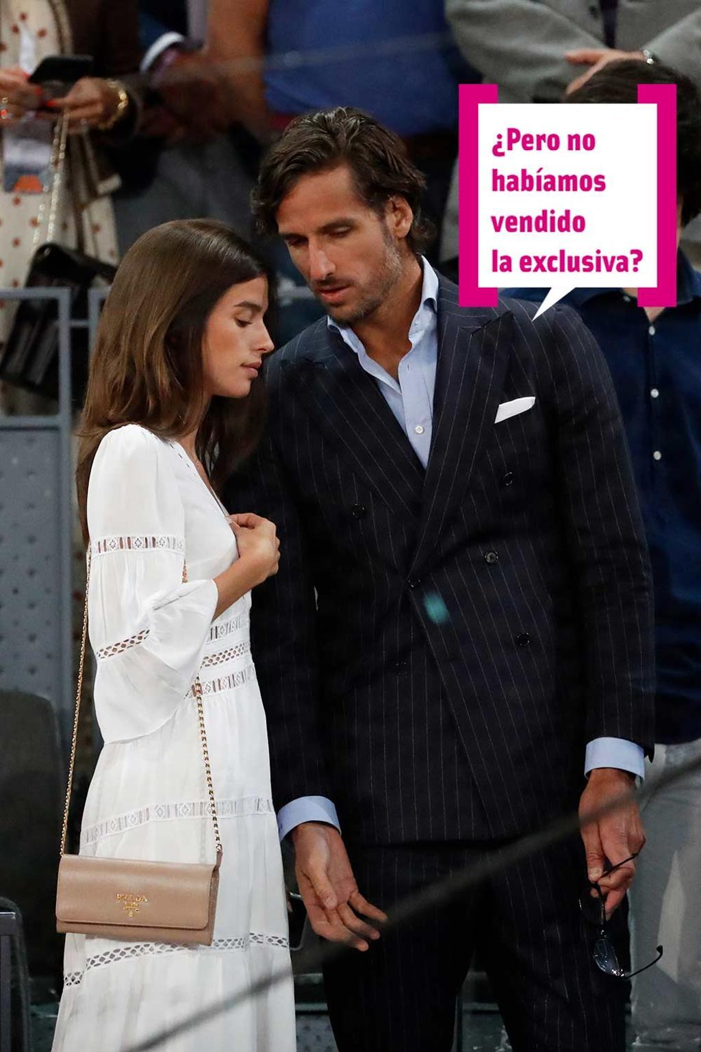 Feliciano y Sandra Gago con bocadillo de su boda