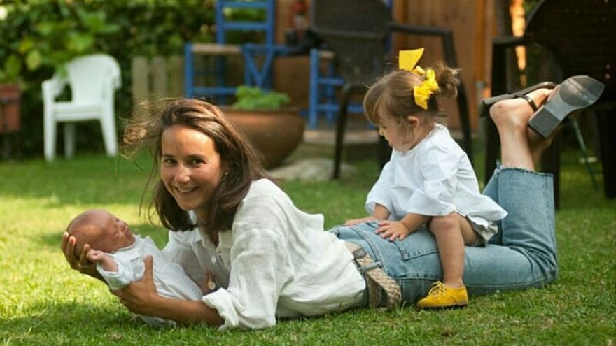 Mariana de Ugarte, con sus hijos Mariana y Jaime.