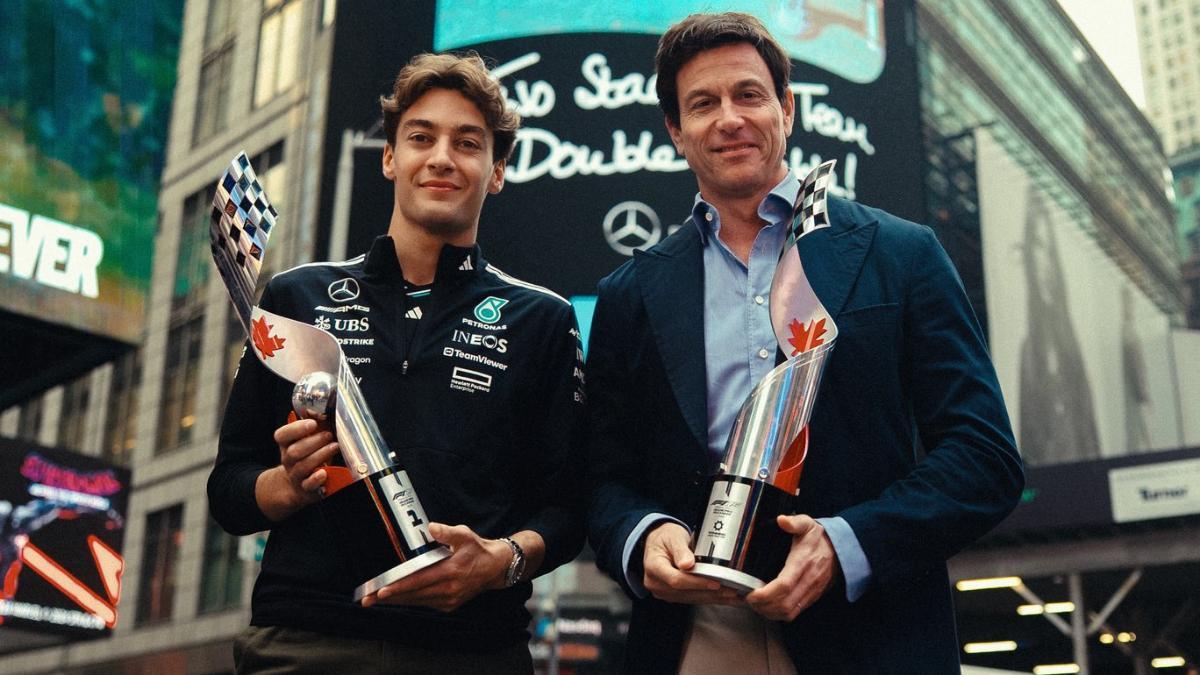 George Russell y Toto Wolff asistieron a la premiere de la película de la F1 en Nueva York tras el éxito de Canadá