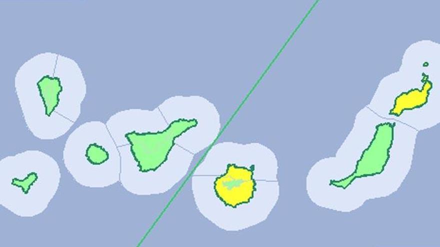 La Aemet activa el aviso amarillo por lluvias en Gran Canaria