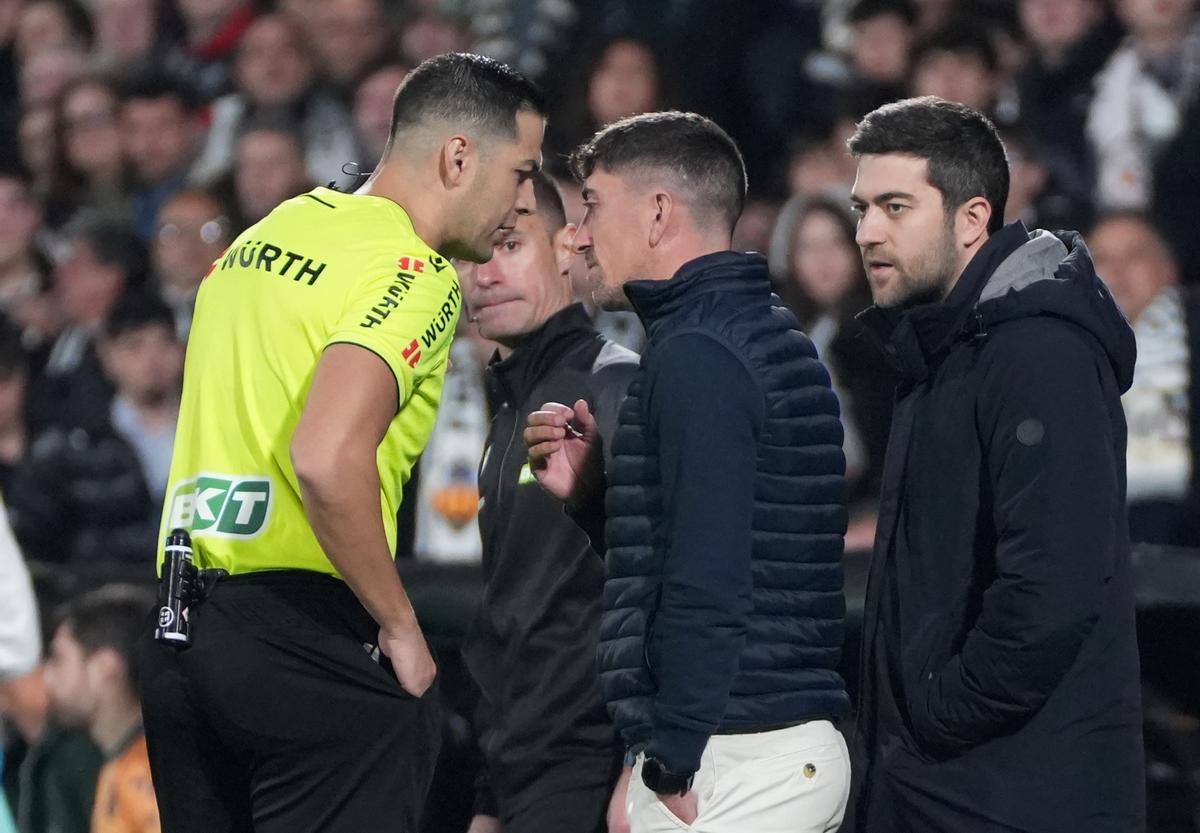 Salvador Lax Franco y Pablo Hernández, en el Castellón-Racing.