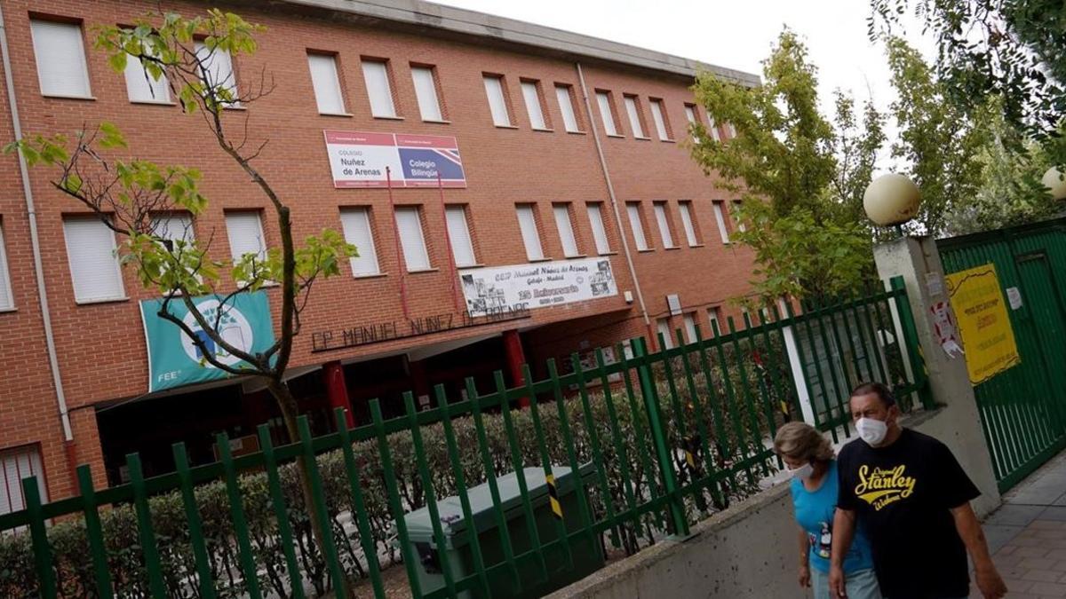 Colegio público Manuel Núñez Arenas, en Getafe (Madrid), uno de los centros que ha organizado grupos mixtos de alumnos y alumnas.