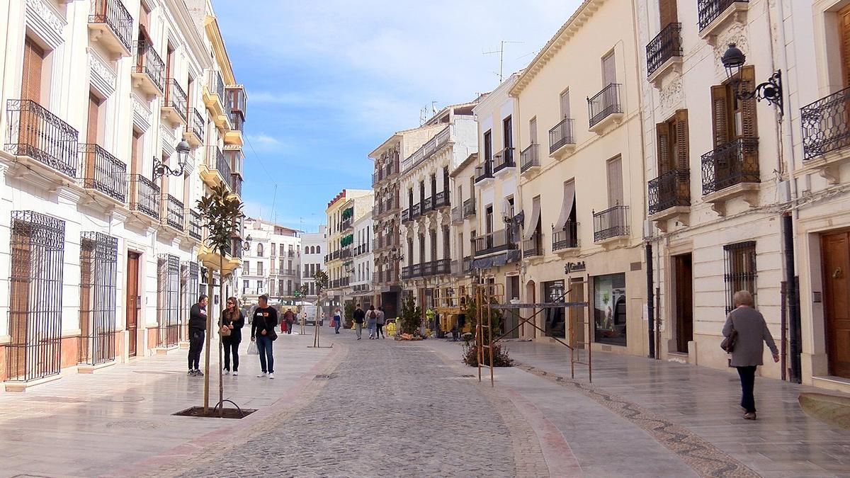 Aspecto que presenta actualmente uno de los tramos de la calle Río de Priego de Córdoba.