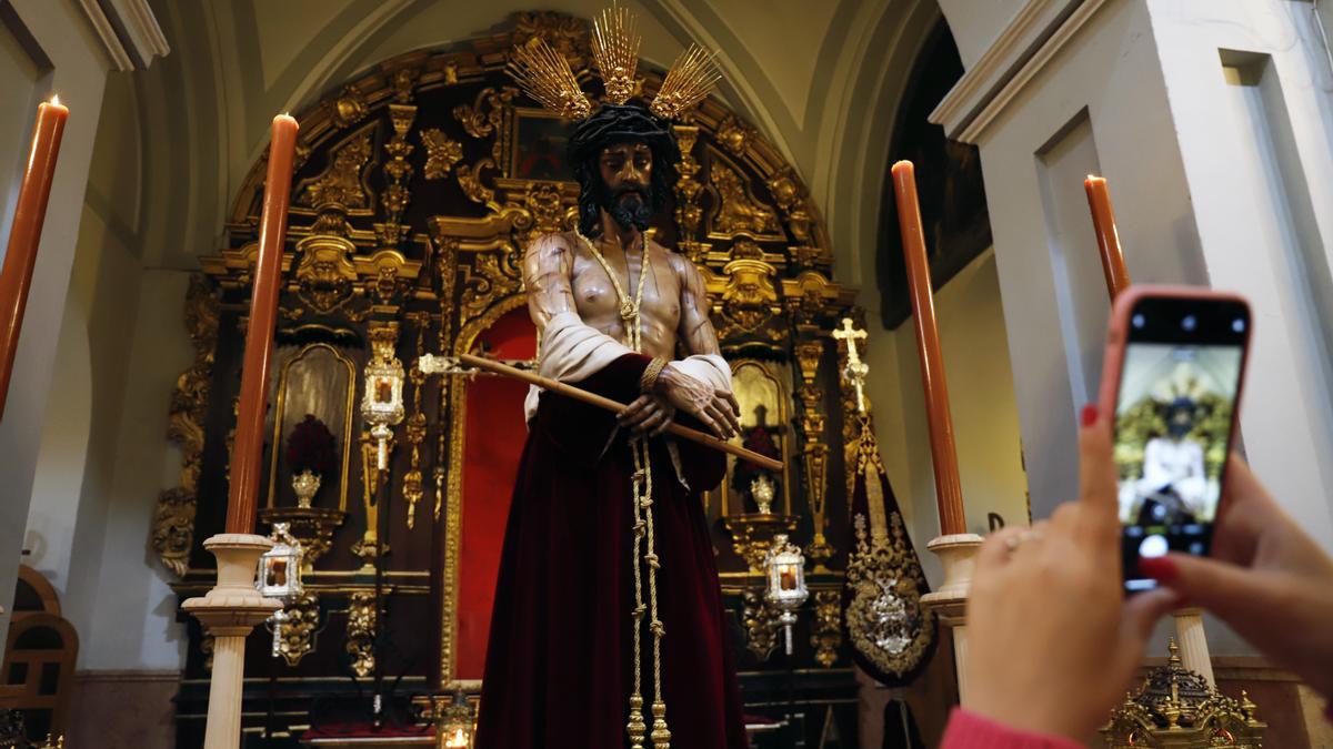 El Cristo de la Humildad, expuesto en veneración en la Victoria