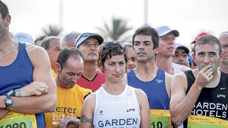 Wenn sie startet, will sie auch aufs Podium: Marga Fullana (weißes Trikot) beim Tui-Marathon 2013