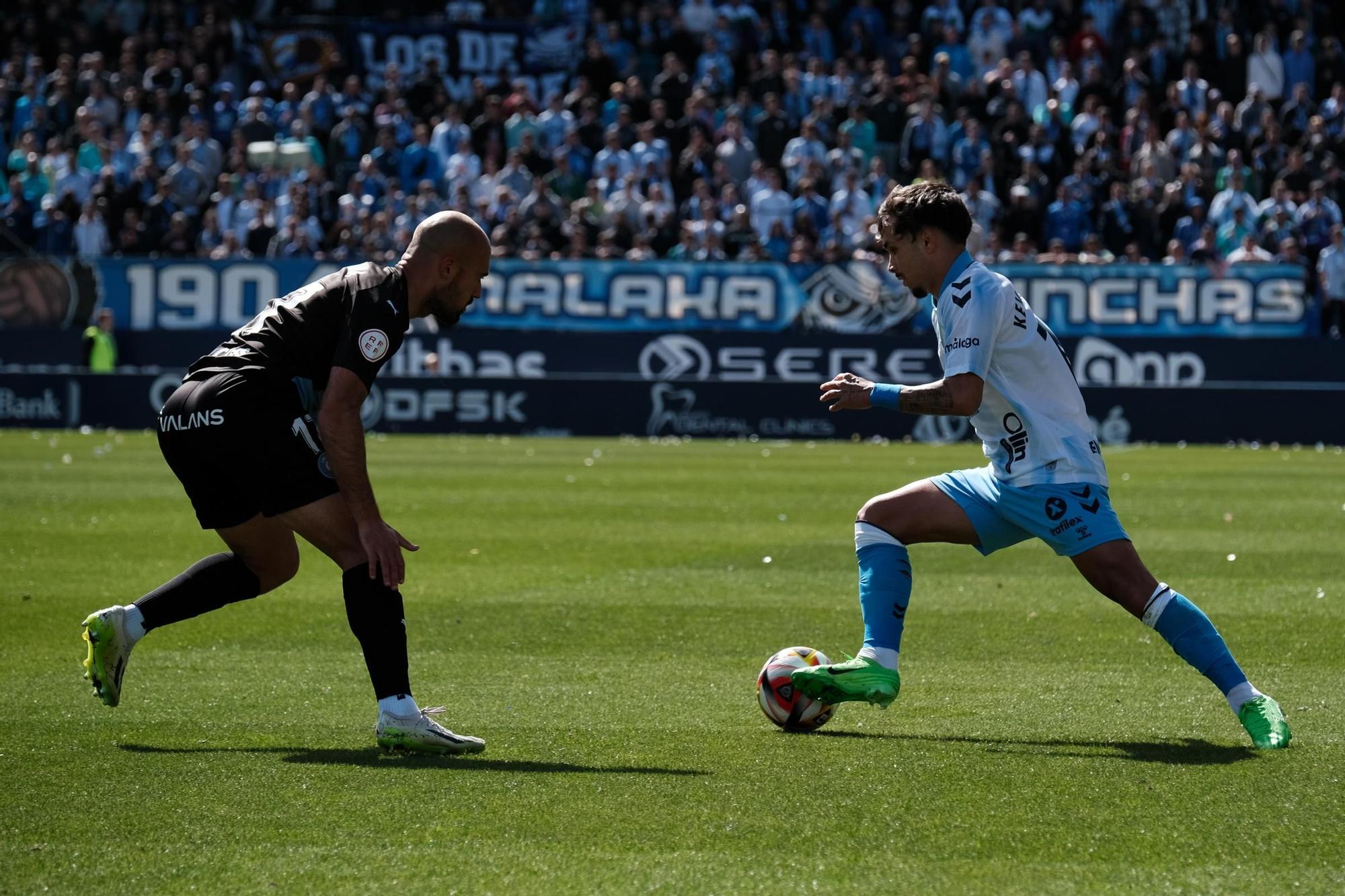 Una imagen del Málaga CF - UD Ibiza disputado en La Rosaleda.