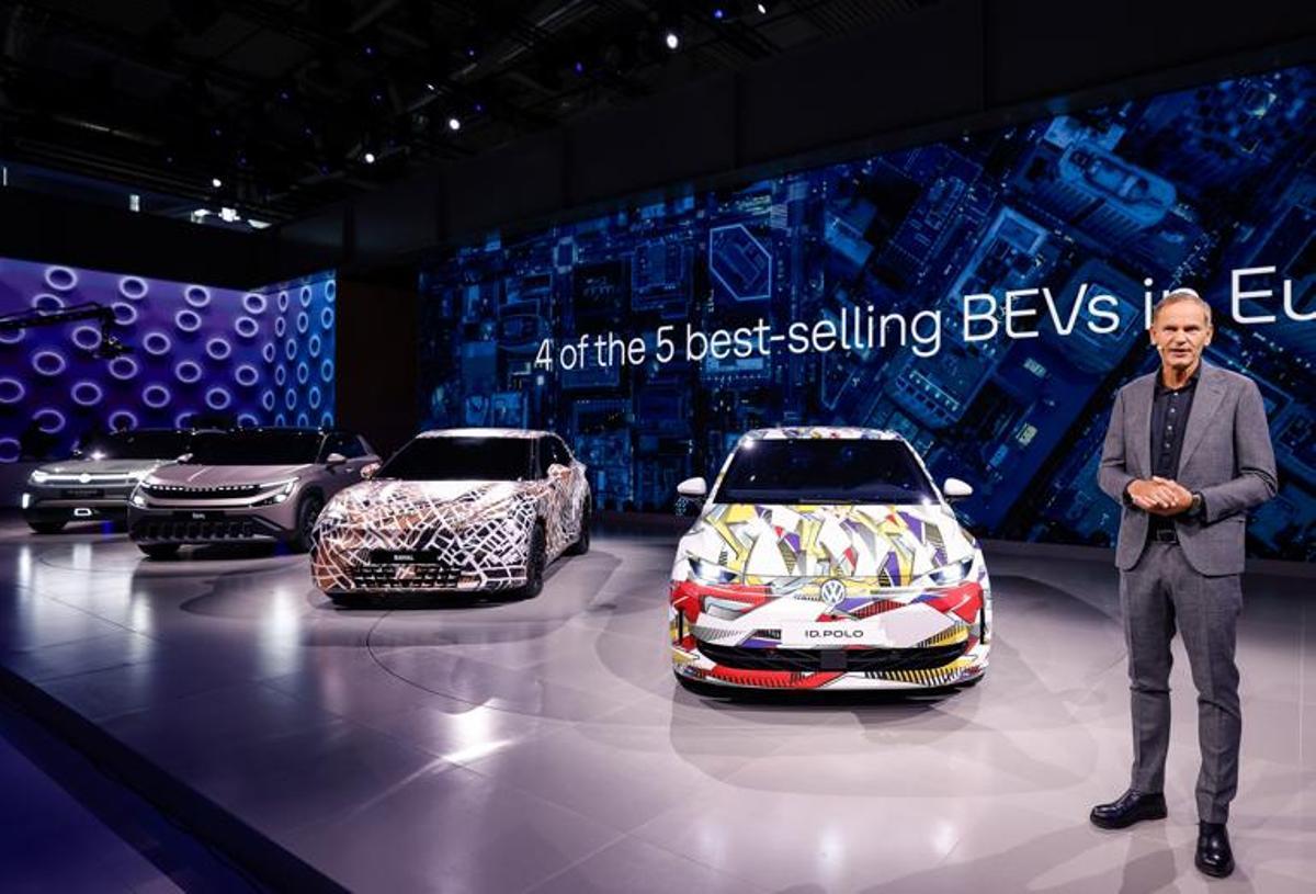 Los cuatro modelos eléctricos que el grupo VW va a producir en España y llevarán baterías valencianas.