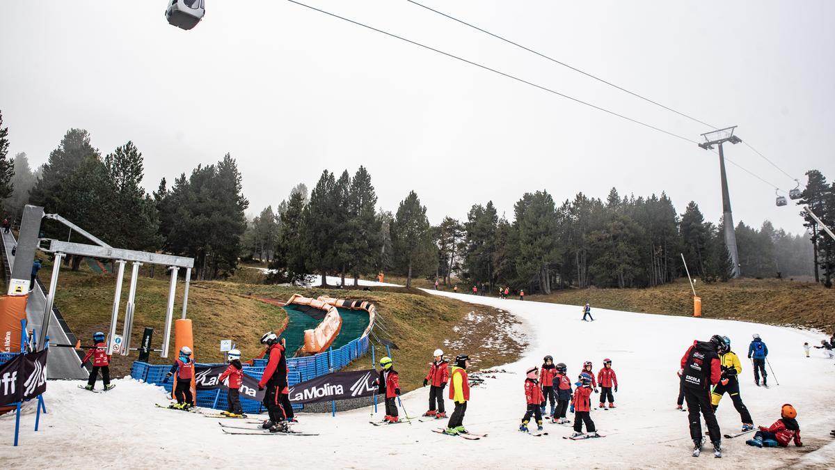 Esquiadors a La Molina aquest gener