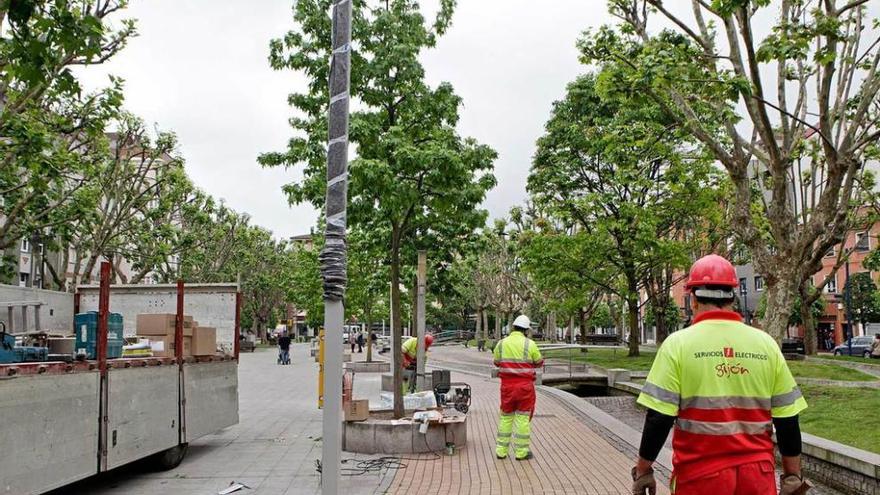 Luces led para el parque del Cerillero