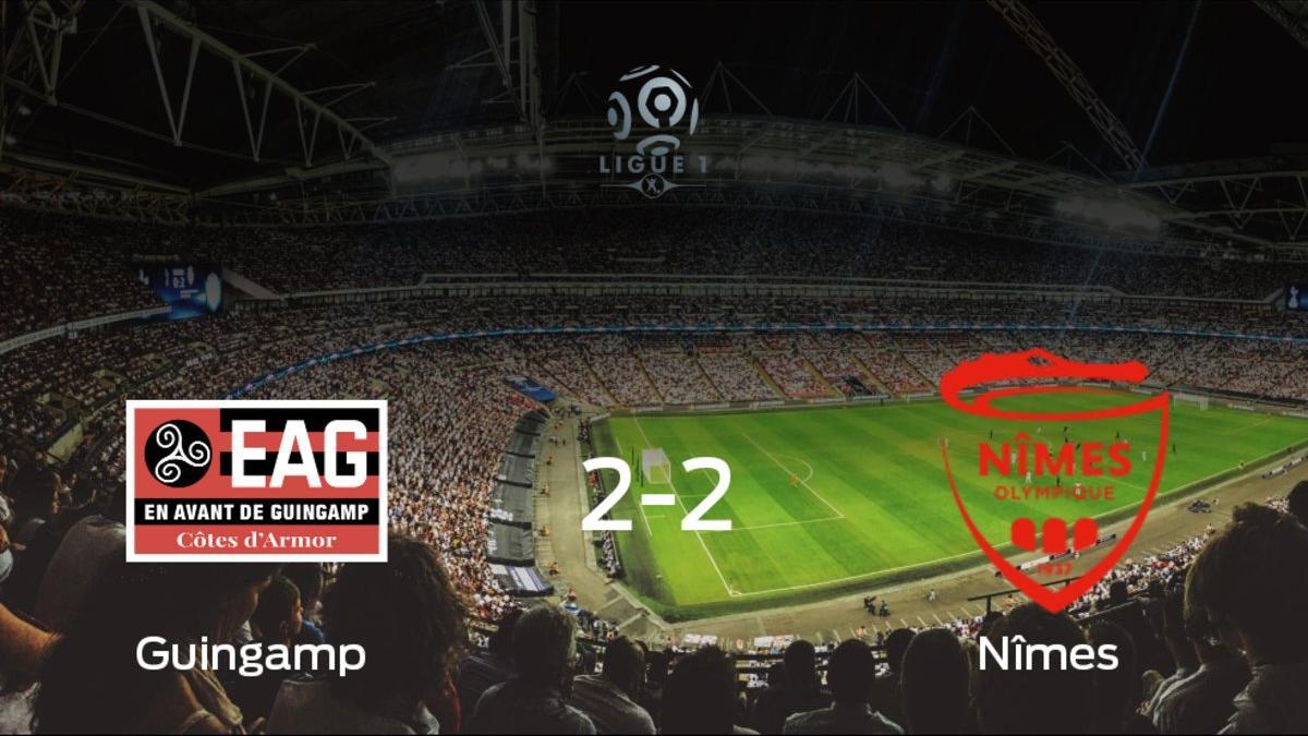 El Guingamp y el Nîmes consiguen un punto tras empatar a 2 en su último partido