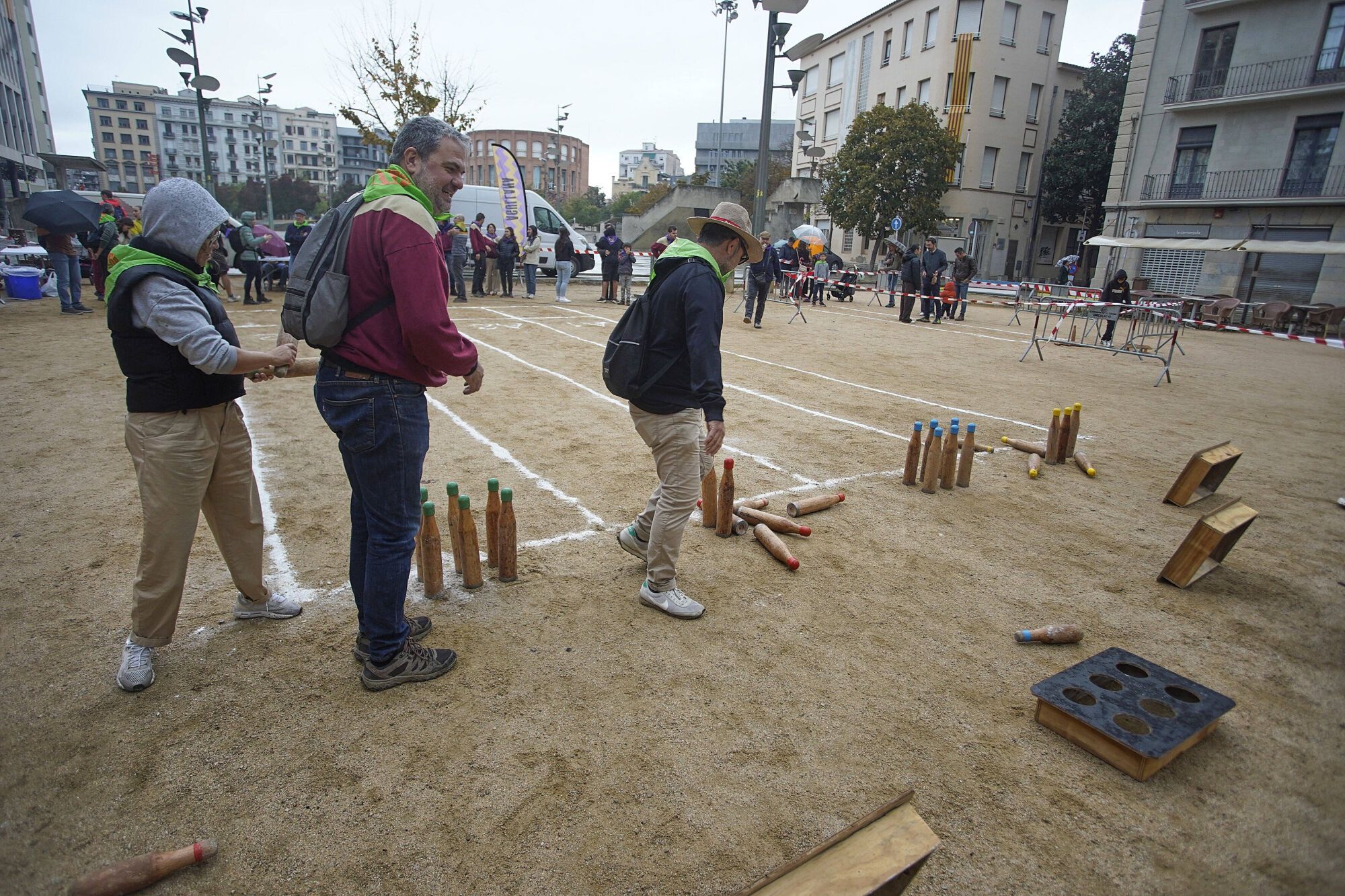 Girona plaça Santa Susanna fires i festes de sant narcís VII Llançament de Bitlles Catalanes