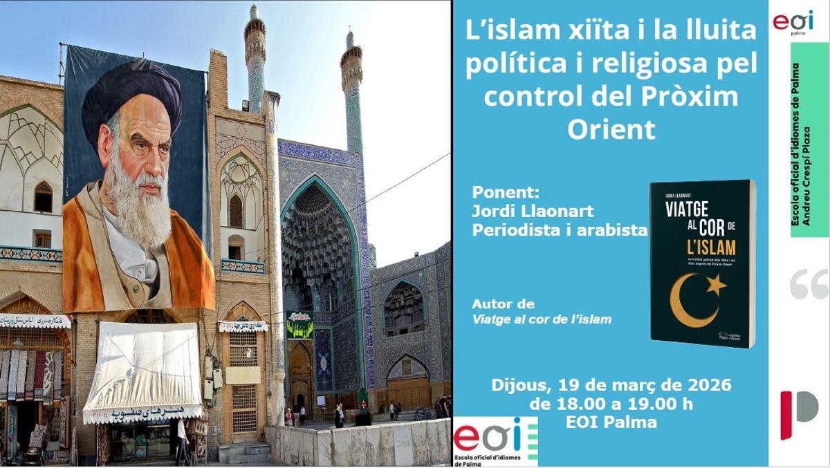 Jordi Llaonart Este jueves a las 18 horas ofrecerá en la EOI Palma la conferencia 'L'islam xiïta i la lluita política i religiosa pel control del Pròxim Orient'.