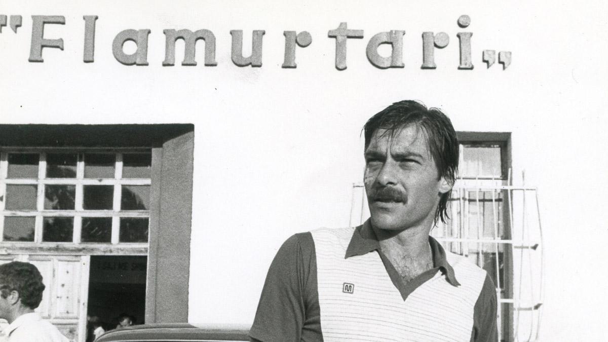 Migueli, uno de los jugadores del Barça que se desplazaron a Albania