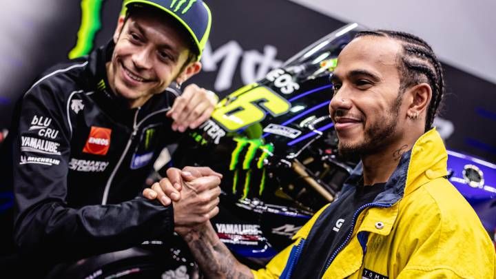 Rossi y Hamilton, las dos grandes estrellas del motor en las redes