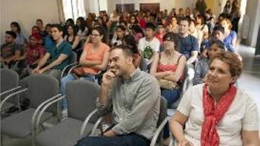 Un moment de l&#039;acte de cloenda d&#039;ahir a la tarda a la Mercè.