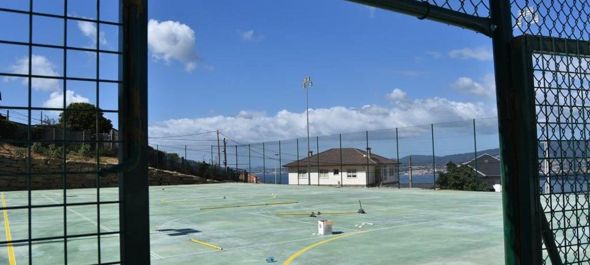 Patio de un colegio del área de Vigo. // A. P.